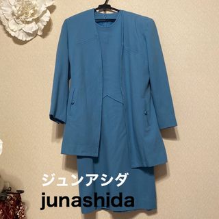 ジュンアシダ(jun ashida)のjun ashidaジュンアシダワンピーススーツ　くすみブルーグリーン(セット/コーデ)