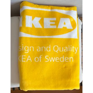 イケア(IKEA)の【未使用】IKEA(イケア)　エフテルトレーダ　ロゴ入り　大判　バスタオル　限定(タオル/バス用品)