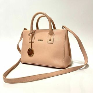 フルラ(Furla)の【美品】　FURLA 2way ハンドバッグ　金チャーム　サファーノレザー(ハンドバッグ)