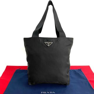 プラダ(PRADA)の極 美品 希少品 PRADA プラダ 三角ロゴ 金具 ナイロン ハンドバッグ ミニ トートバッグ セミ ショルダーバッグ ブラック 黒 03930(トートバッグ)