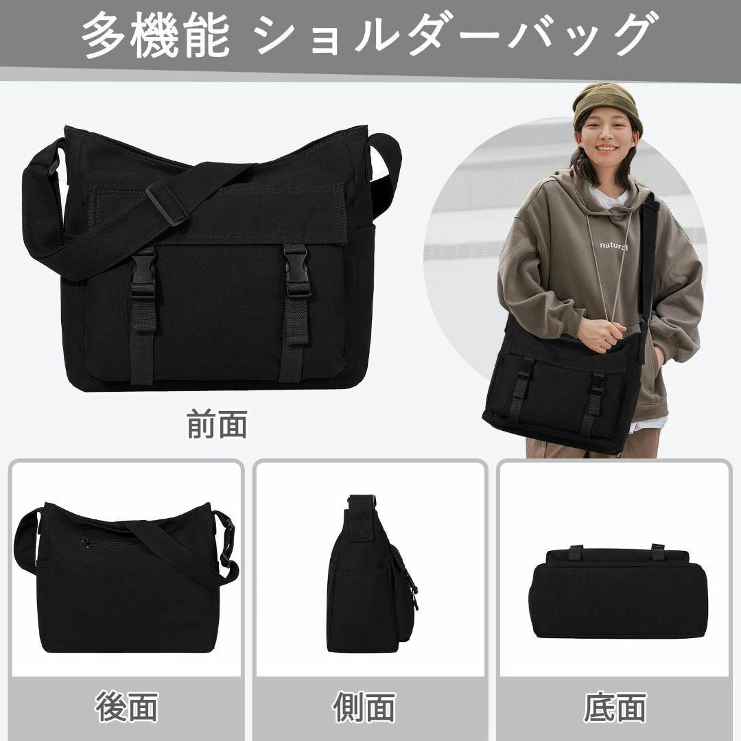 【色: ブラック】[VASCHY] 軽量 ショルダーバッグ メンズ レディース  メンズのバッグ(その他)の商品写真