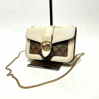 コーチ(COACH)の【美品】　COACH チェーンショルダーバッグ　ウォレット　PVCxレザー(ショルダーバッグ)