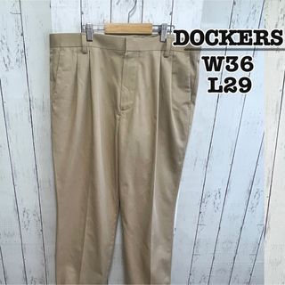 リーバイス(Levi's)のDOCKERS　チノパン　コットンパンツ　ワイド　ベージュ　W36　USA古着(チノパン)