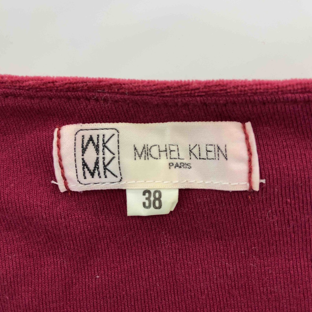 MICHEL KLEIN(ミッシェルクラン)のMICHEL KLEIN ミッシェルクラン レディース キャップスリーブ コーデュロイ ワイン レディースのトップス(Tシャツ(半袖/袖なし))の商品写真