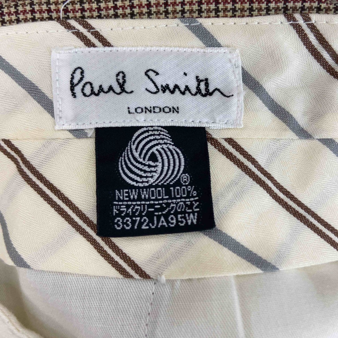 Paul Smith(ポールスミス)のPaul Smith ポールスミス 総柄 ブラウン チェック柄 千鳥柄 メンズ スラックス メンズのパンツ(スラックス)の商品写真