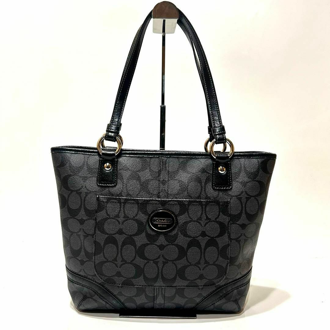 COACH(コーチ)の【極美品】　COACH トートバッグ　ビジネス　シグネチャー　PVCxレザー レディースのバッグ(トートバッグ)の商品写真