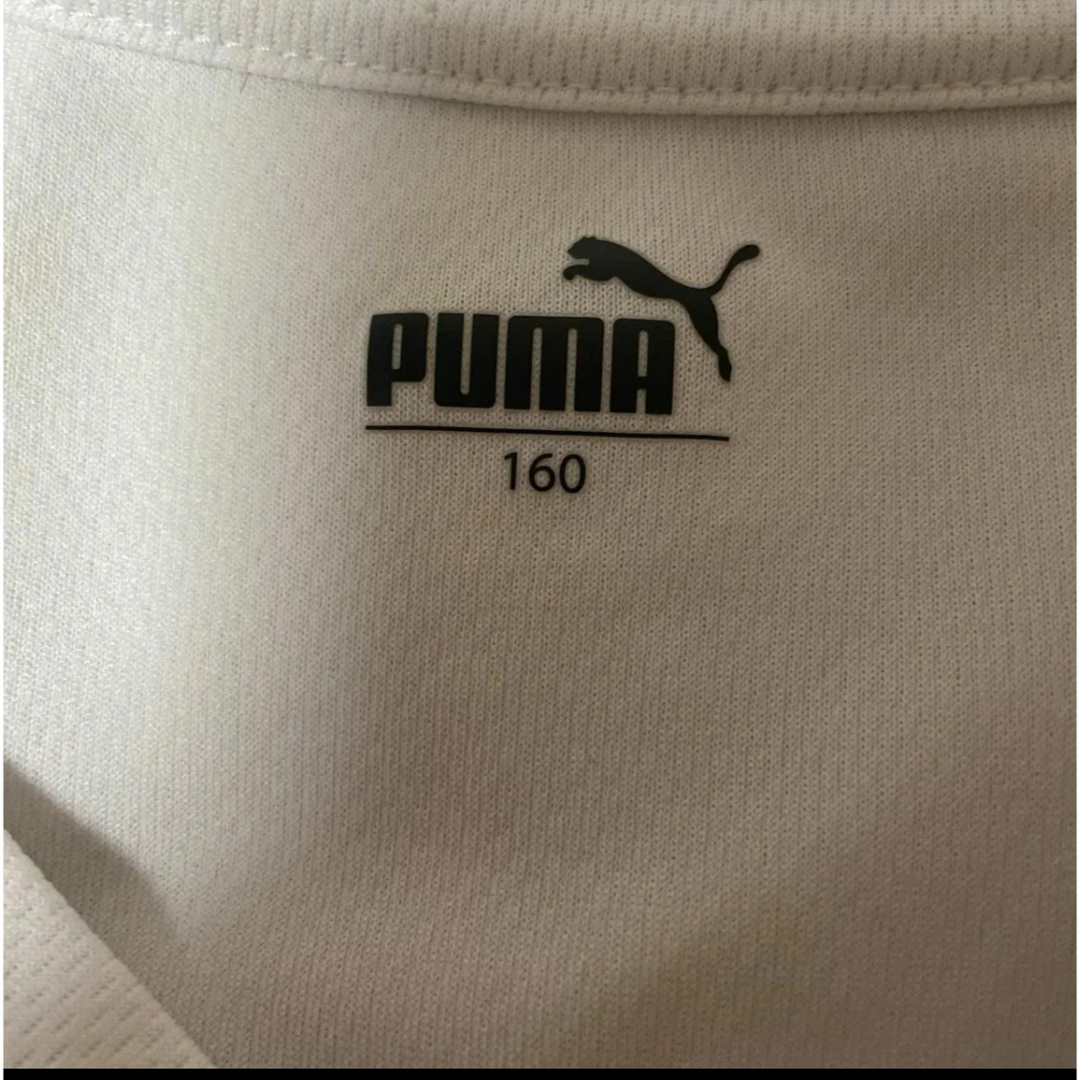 PUMA(プーマ)の2枚セット　160 半袖シャツ　メッシュ　半袖　 白　アディダス　プーマ　シャツ キッズ/ベビー/マタニティのキッズ服男の子用(90cm~)(下着)の商品写真