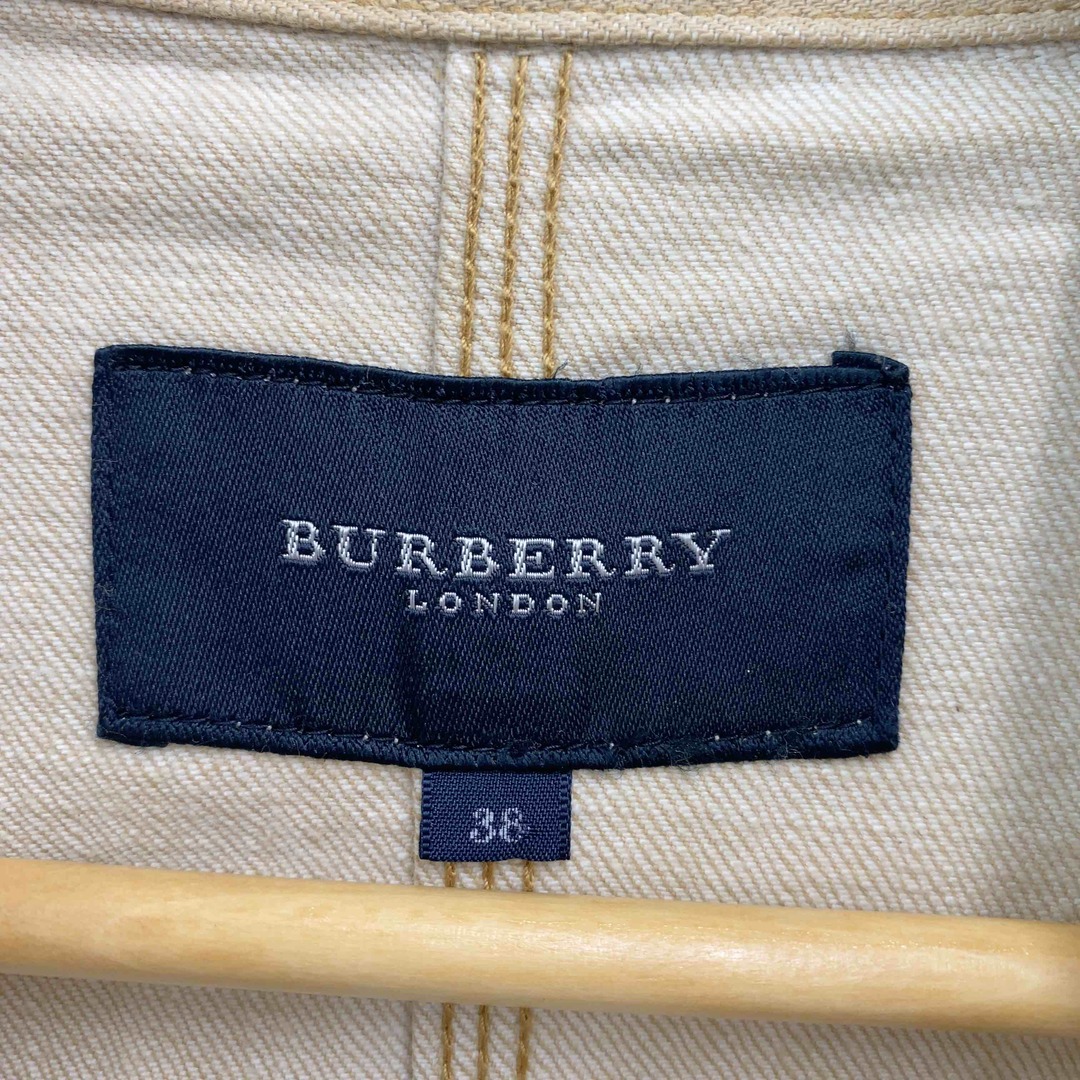 BURBERRY(バーバリー)のBURBERRY LONDON バーバリー ロンドン レディース ブルゾン ベージュ デニムジャケット 綿混 レディースのジャケット/アウター(Gジャン/デニムジャケット)の商品写真