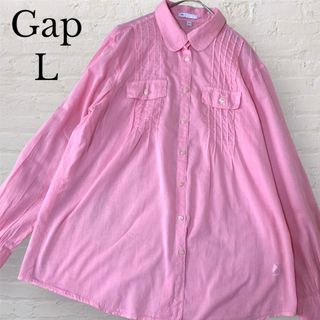 ギャップ(GAP)のGAP タックプリーツ 長袖 シャツ 薄手 透け感 シアー レディース トップス(シャツ/ブラウス(長袖/七分))