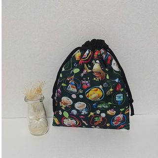 ピクミン 巾着 ハンドメイド(外出用品)