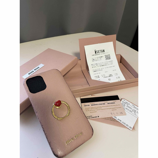 ミュウミュウ(miumiu)のMIUMIU 薄ピンクカラーiphone12Proケース(iPhoneケース)