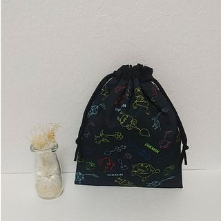 ピクミン 巾着 ハンドメイド(外出用品)