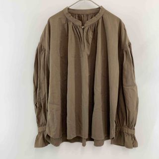 ビームス(BEAMS)のB:MING by BEAMS ビーミングバイビームス 　茶色　スタンドカラー　レディース 長袖シャツ/ブラウス(シャツ/ブラウス(長袖/七分))