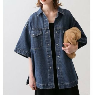 スローブイエナ(SLOBE IENA)の新品タグ付SLOBE IENA☆LE DENIM ボクシーショートスリーブシャツ(Gジャン/デニムジャケット)