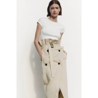 ザラ(ZARA)のZARA ペーパーバックトレンチコートスカート(ロングスカート)