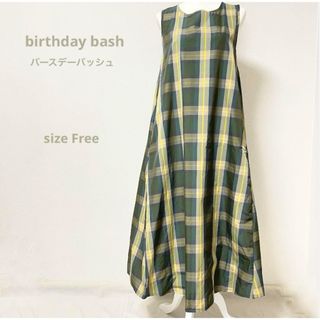 birthday bashバースデーバッシュ Aラインチェックワンピース