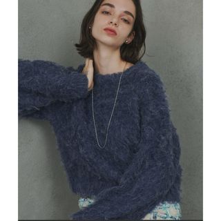 【美品】Unitage ロングシャギーニットプルオーバー(ニット/セーター)