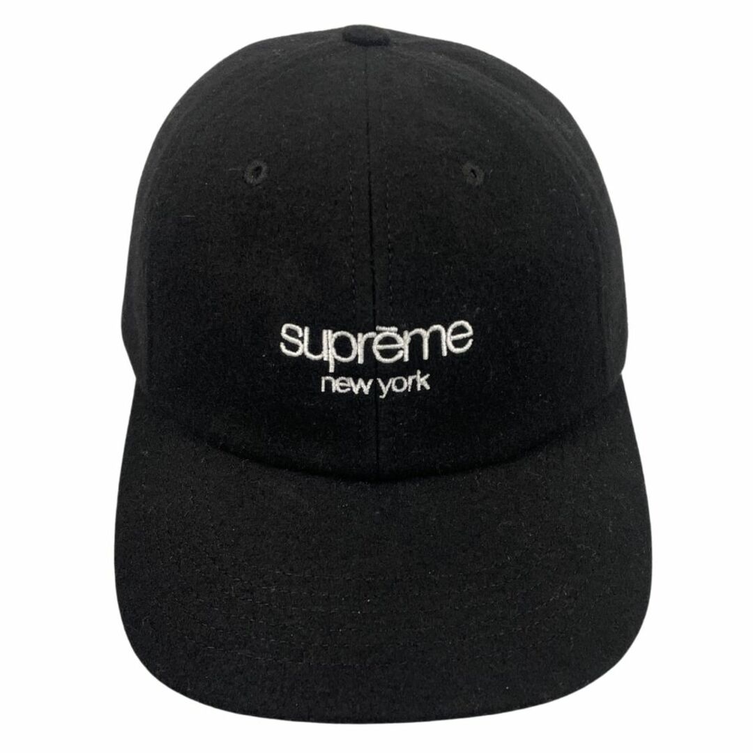 Supreme(シュプリーム)のSUPREME シュプリーム 22AW Halley Stevensons Waxed Wool 6-Panel ロゴ刺繍 キャップ ブラック 正規品 / B5206 メンズの帽子(キャップ)の商品写真