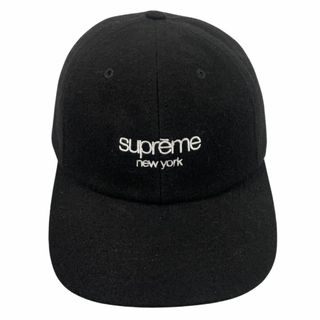 シュプリーム(Supreme)のSUPREME シュプリーム 22AW Halley Stevensons Waxed Wool 6-Panel ロゴ刺繍 キャップ ブラック 正規品 / B5206(キャップ)