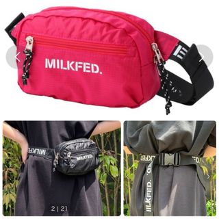 ミルクフェド(MILKFED.)の美品 MILKFED. ウエストポーチ ピンク(ショルダーバッグ)