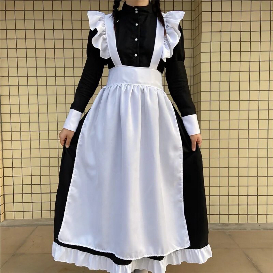 新品未使用 コスプレ メイド服 ロング クラシカル 大きいサイズ 4l 黒  エンタメ/ホビーの同人誌(コスプレ)の商品写真