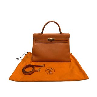 エルメス(Hermes)のエルメス　ケリー　32  オレンジ　ゴールド金具(ハンドバッグ)