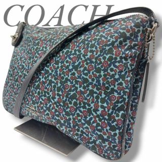 コーチ(COACH)のコーチ  ロゴ ショルダーバック 花柄 ナイロン ネイビー F59436(ショルダーバッグ)