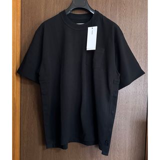 sacai - 黒2新品 sacai サカイ メンズ S ロゴ パッチ Tシャツ ブラック