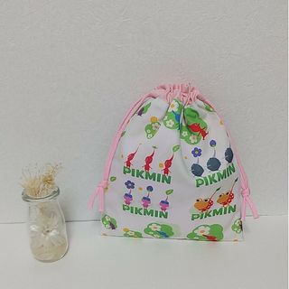 ピクミン 巾着 ハンドメイド(外出用品)