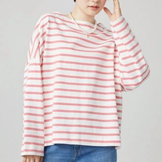 アメリカンホリック(AMERICAN HOLIC)のsale1777 ⇊【L】 アメリカンホリック ボートネックトップス (Tシャツ(長袖/七分))