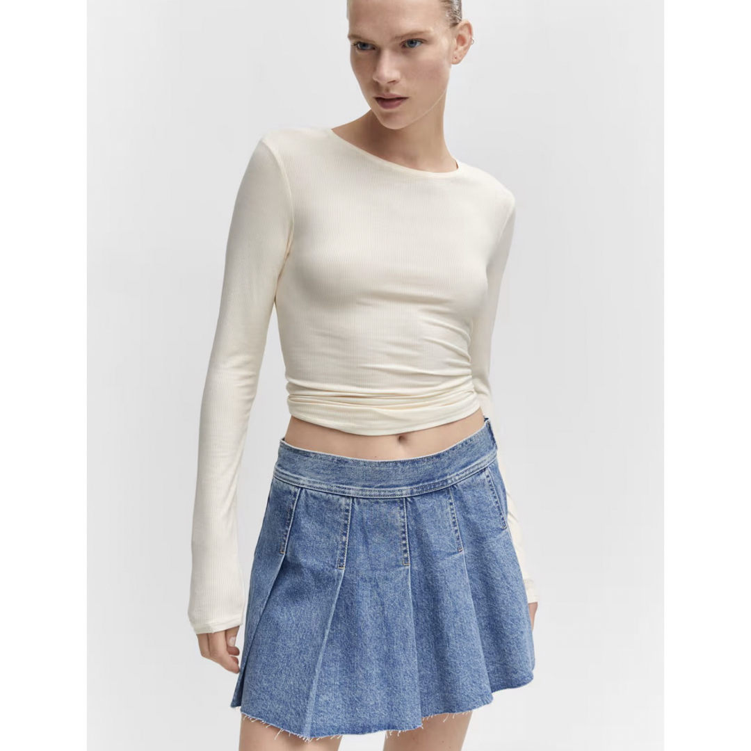 MANGO(マンゴ)のMango / Denim mini-skirt レディースのスカート(ミニスカート)の商品写真