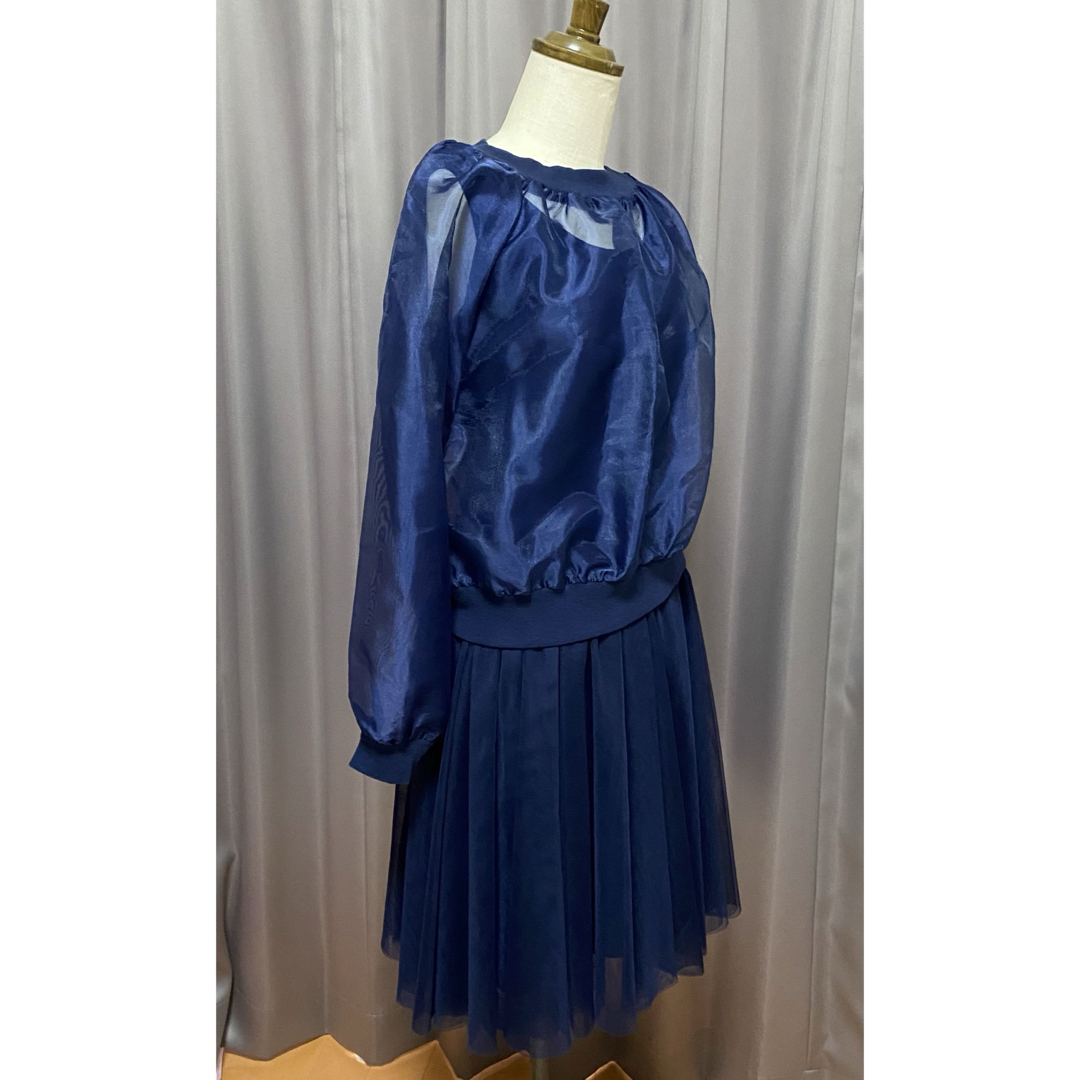 UNRELISH(アンレリッシュ)のアンレリッシュ☆チュールスカート(M)ネイビー レディースのスカート(ひざ丈スカート)の商品写真