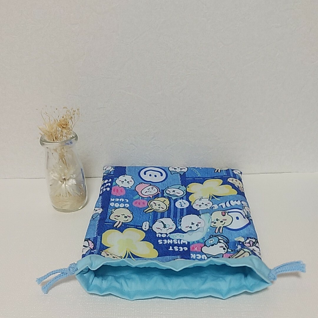 ちいかわ 巾着 ハンドメイド ハンドメイドのキッズ/ベビー(外出用品)の商品写真