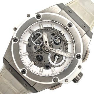 ウブロ(HUBLOT)の　ウブロ HUBLOT キングパワーウニコチタニウム 701.NE.0127.GR ホワイト×スケルトン チタン/純正ベルト/純正バックル メンズ 腕時計(その他)