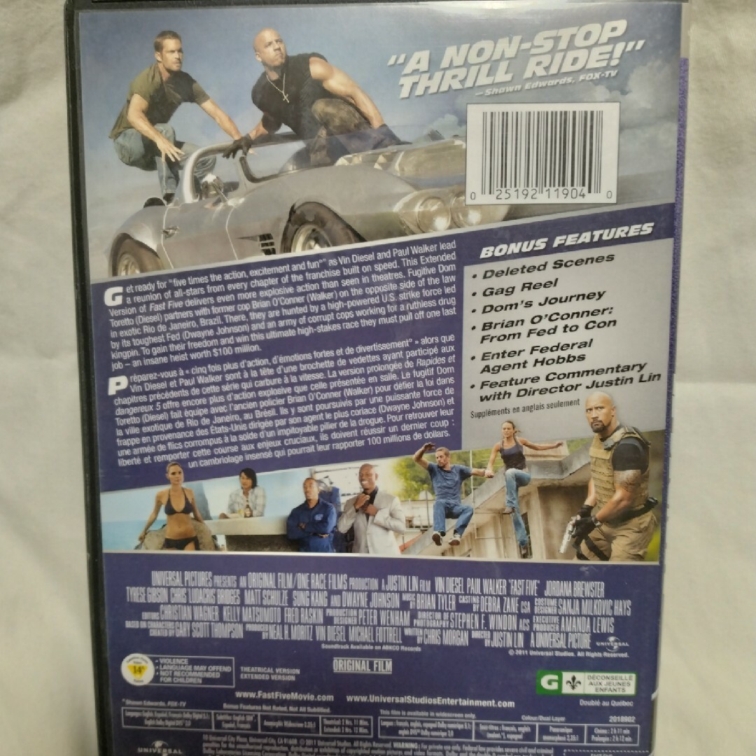 英語版　ワイルドスピード　Fast Five エンタメ/ホビーのDVD/ブルーレイ(外国映画)の商品写真