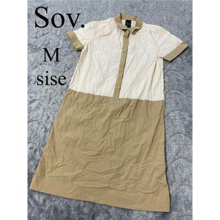 Sov. - ソブ　ダブスタ　ドッキングワンピース　フリーサイズ　切り替え　春服　夏服