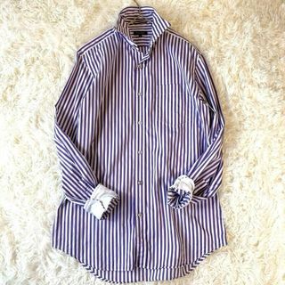 ポールスミスコレクション(Paul Smith COLLECTION)の【美品】ポールスミスコレクション ストライプ 長袖シャツ ブルー ホワイト M(シャツ)