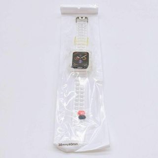 ★新品・未使用品★38/40㎜ Apple watch バンド クリアホワイト(ラバーベルト)