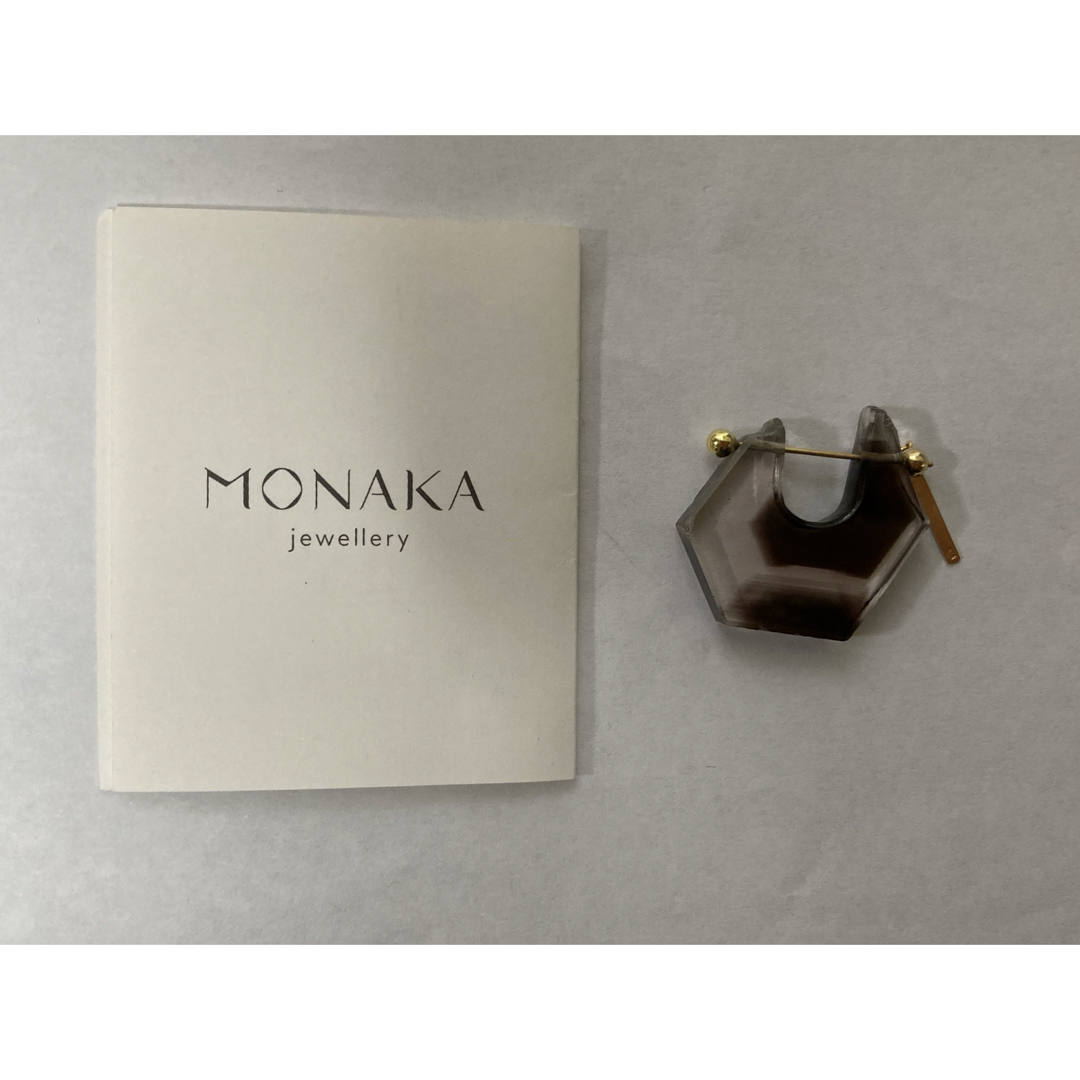 H.P.FRANCE(アッシュペーフランス)のmonaka モナカジュエリー　スモーキークォーツ　ロックピアス　k18 メンズのアクセサリー(ピアス(片耳用))の商品写真