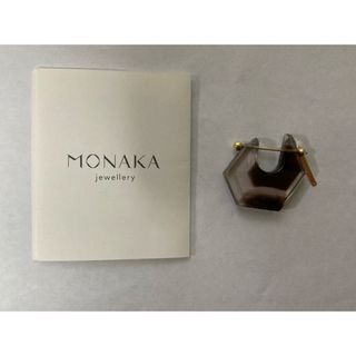 アッシュペーフランス(H.P.FRANCE)のmonaka モナカジュエリー　スモーキークォーツ　ロックピアス　k18(ピアス(片耳用))