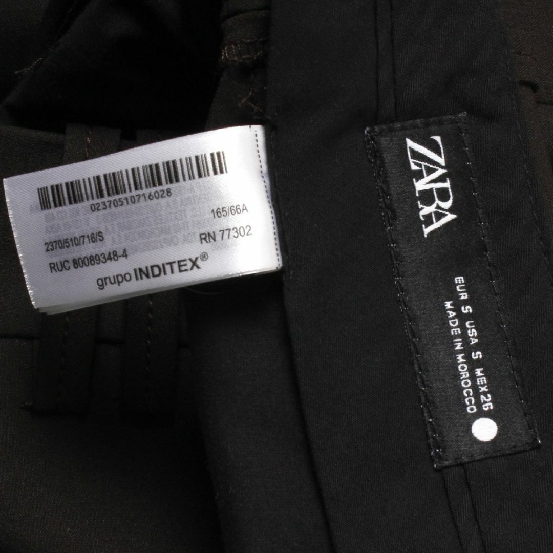 ZARA(ザラ)のZARA ヘムタブパンツ size(USA)S ダークブラウン レディースのパンツ(その他)の商品写真