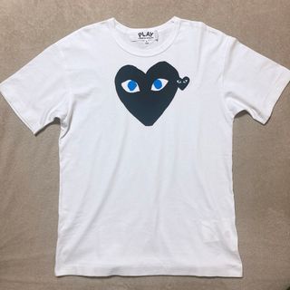 COMME des GARCONS - プレイ コムデギャルソン ハート 青目 ワッペン Tシャツ 白