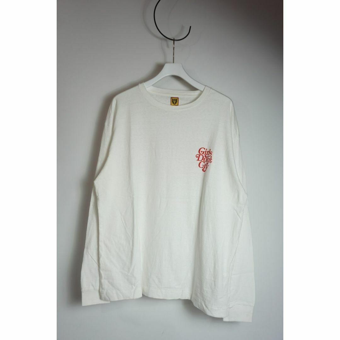 HUMAN MADE(ヒューマンメイド)の美品20AW ヒューマンメイド × ガールズドントクライ Tシャツ 白210O▲ メンズのトップス(Tシャツ/カットソー(七分/長袖))の商品写真