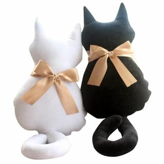 Lumierechat 猫 ねこ クッション ペア 2個 セット カップル 夫婦(クッション)