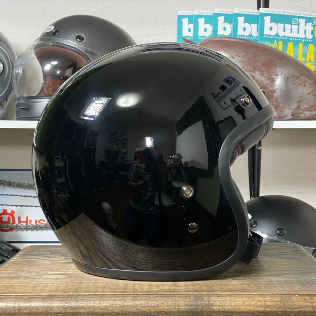 ★BELL CUSTOM 500 ベル ジェットヘルメット ブラック/L 箱傷有 自動車/バイクのバイク(ヘルメット/シールド)の商品写真
