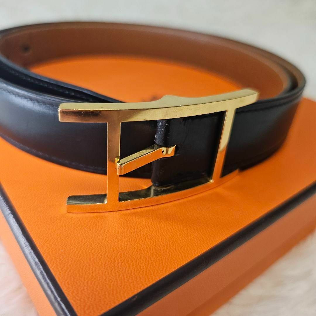 Hermes(エルメス)のエルメス ベルト アピ アピベルト 　レザー　ブラック　c刻印　90 メンズのファッション小物(ベルト)の商品写真