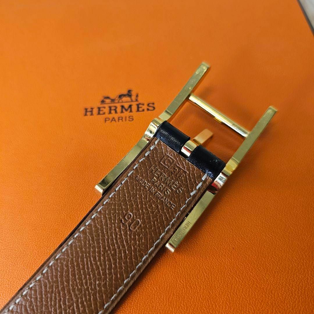 Hermes(エルメス)のエルメス ベルト アピ アピベルト 　レザー　ブラック　c刻印　90 メンズのファッション小物(ベルト)の商品写真