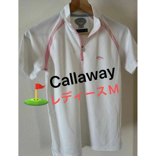 キャロウェイゴルフ(Callaway Golf)のCallaway キャロウェイ ゴルフ ポロシャツ ロゴ刺繍レディースM【美品】(ウエア)