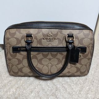 コーチ(COACH)の美品です！！COACH ローアンサッチェル ミニボストン ハンドバッグ♪(ハンドバッグ)