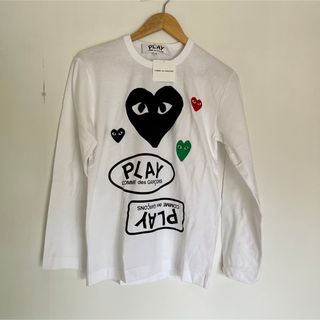 COMME des GARCONS - 新品　1.3万　プレイコムデギャルソン ロングTシャツ ホワイト